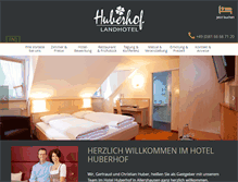 Tablet Screenshot of hotel-huberhof.de